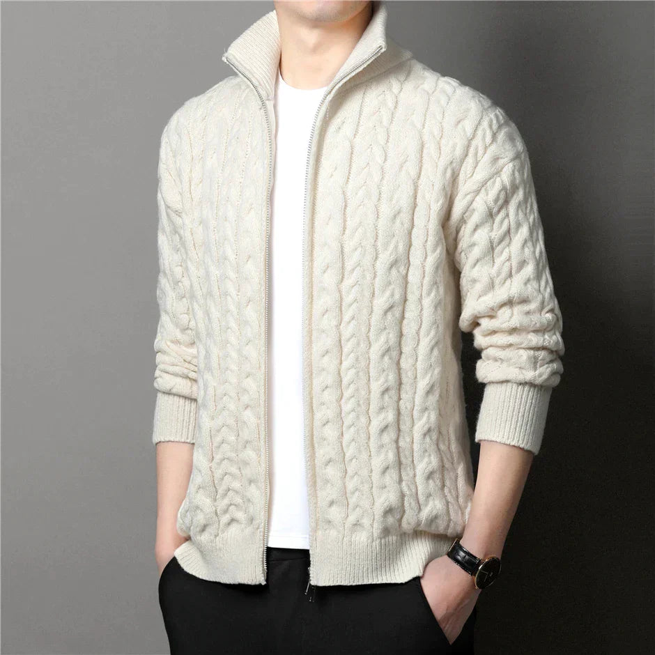 CALORA_ Gebreid warm vest voor heren