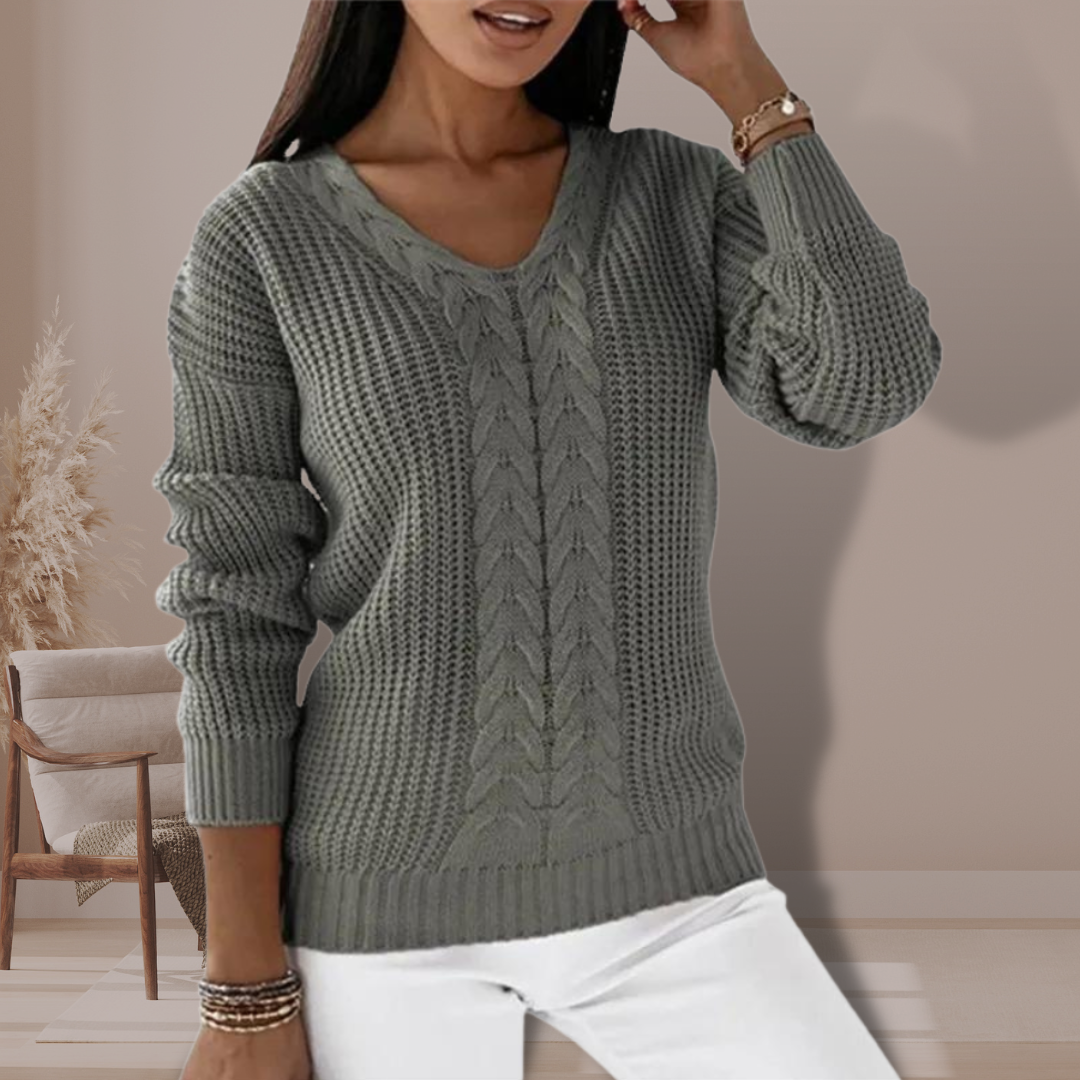 CALORA_ Gebreide Sweater Trui voor Ultiem Comfort
