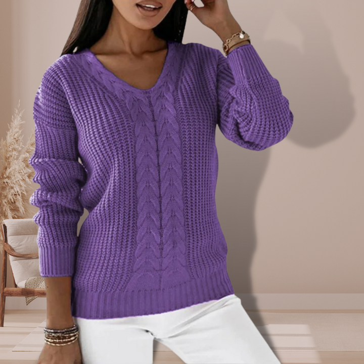 CALORA_ Gebreide Sweater Trui voor Ultiem Comfort