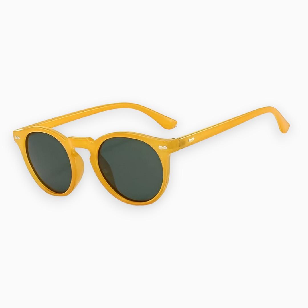 Gepolariseerde Vintage Glam Zonnebril met UV-bescherming en Trendy Montuur-Elektronica/Gadgets-Calora-Geel-Calora