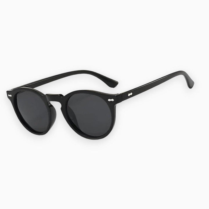 Gepolariseerde Vintage Glam Zonnebril met UV-bescherming en Trendy Montuur-Elektronica/Gadgets-Calora-Zwart-Calora