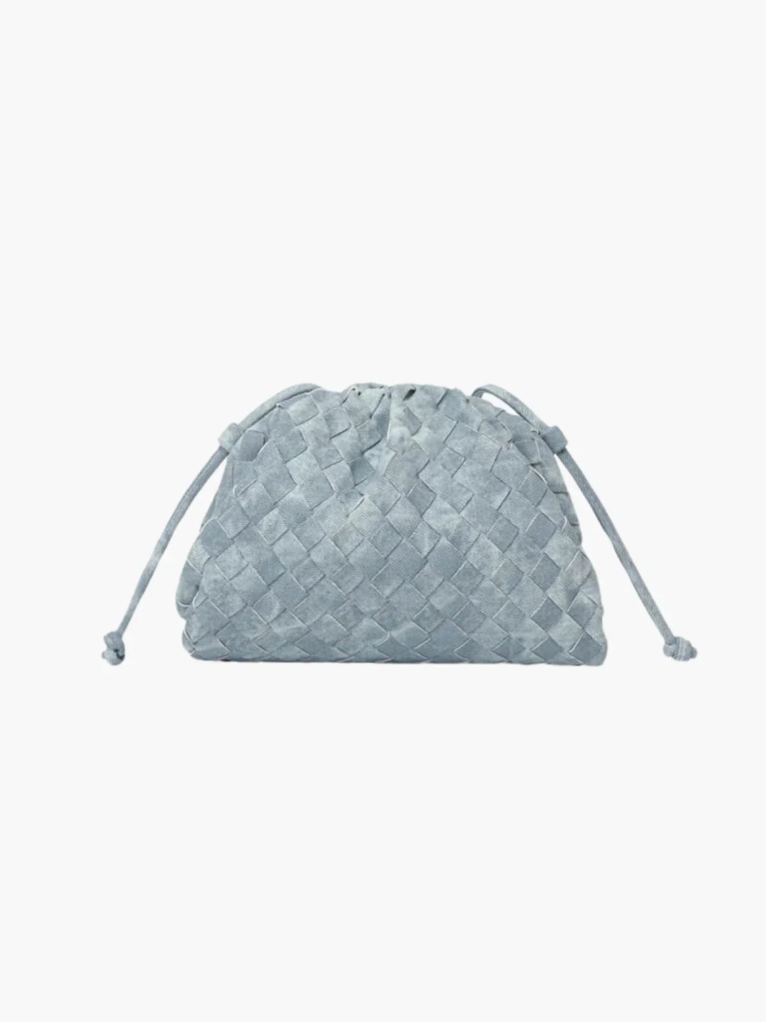 CALORA_ Gestreepte Vegan Leren Handtas Dames Met Koord Sluiting En Crossbody Band