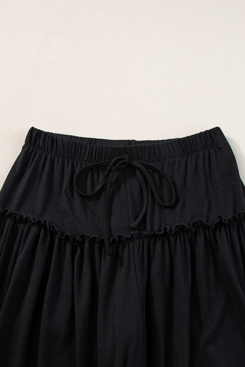 Gestrikte, Geplooide Bootcut Broek-Wijde Broeken-Calora-Zwart-S-Calora