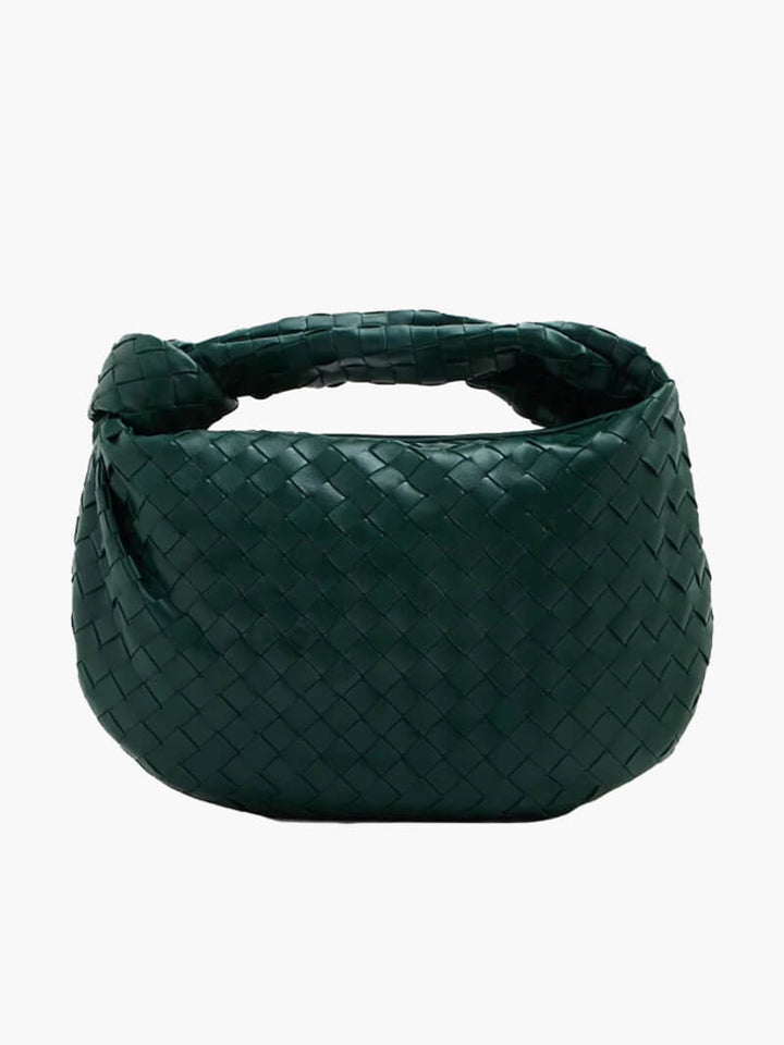 CALORA_ Gevlochten Knopen Faux Lederen Medium Tas voor Moderne Stijl