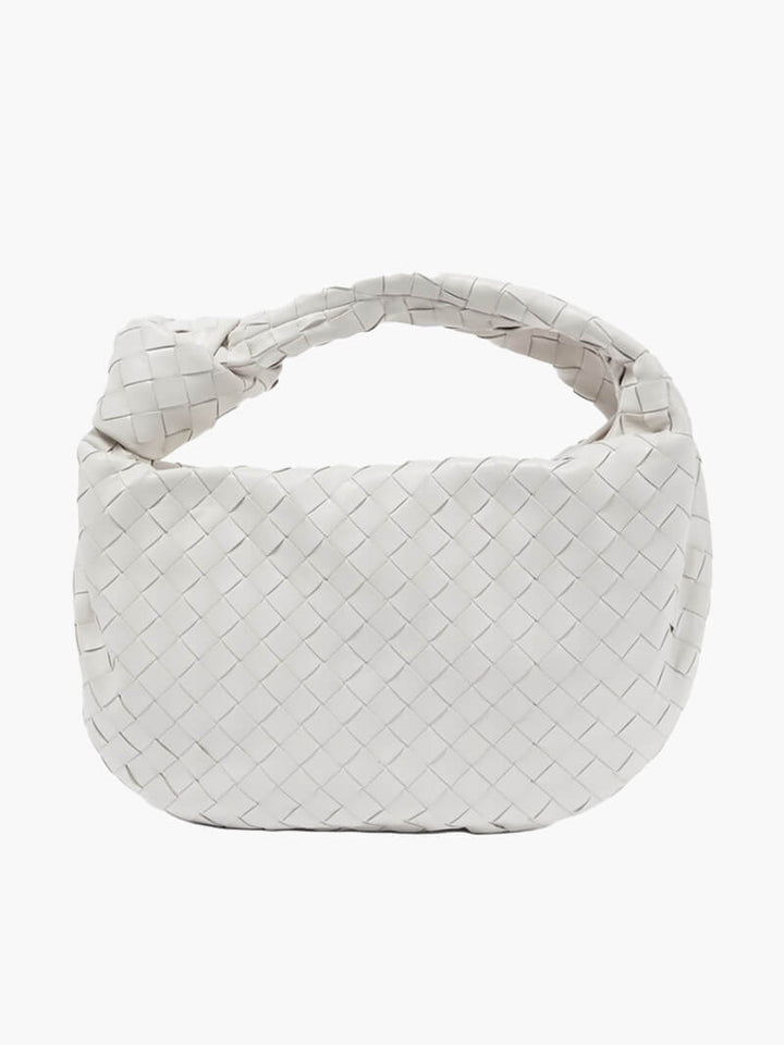 CALORA_ Gevlochten Knopen Faux Lederen Medium Tas voor Moderne Stijl