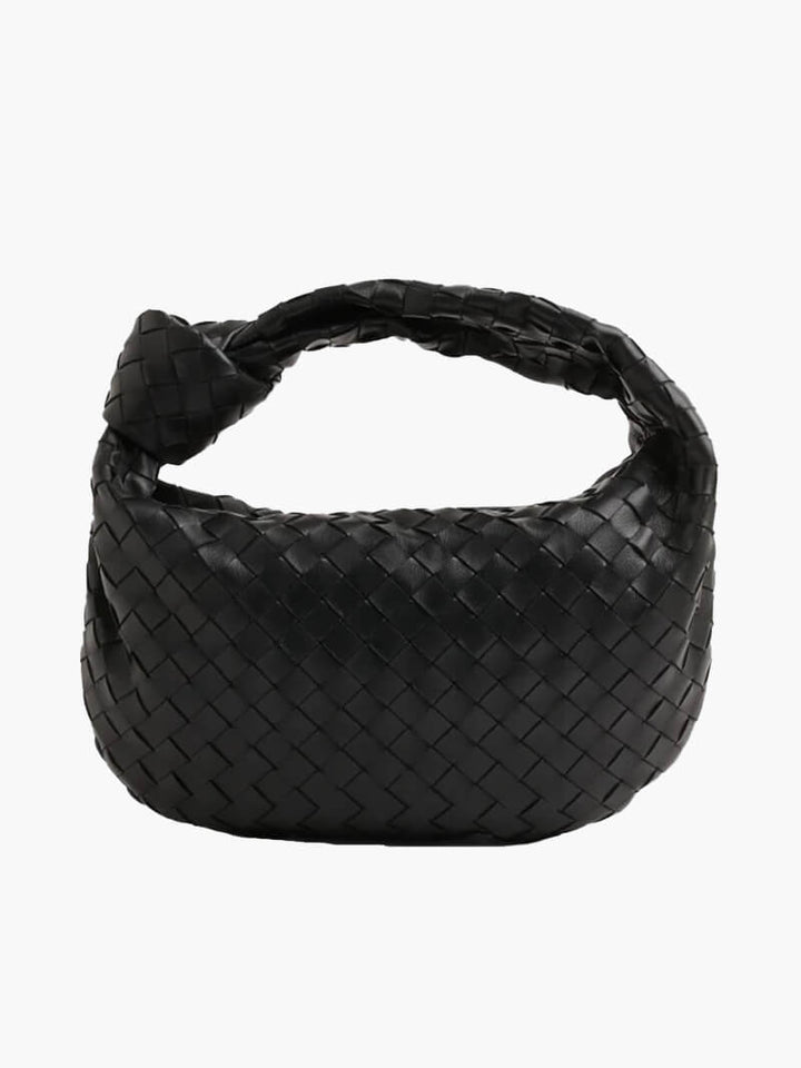 CALORA_ Gevlochten Knopen Faux Lederen Medium Tas voor Moderne Stijl