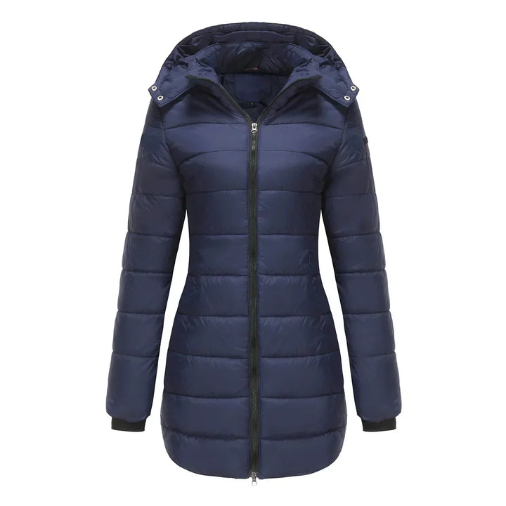 Ginevra | Winterjas voor dames met afneembare gewatteerde capuchon-Zomer Jassen-Calora-Abrikoos-S-Calora