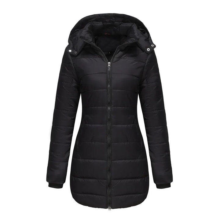 Ginevra | Winterjas voor dames met afneembare gewatteerde capuchon-Zomer Jassen-Calora-Abrikoos-S-Calora