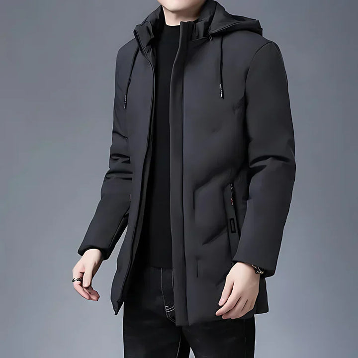 Glacier | Modern Winterjas met Capuchon voor Heren-Zomer Jassen-Calora-Zwart-S-Calora