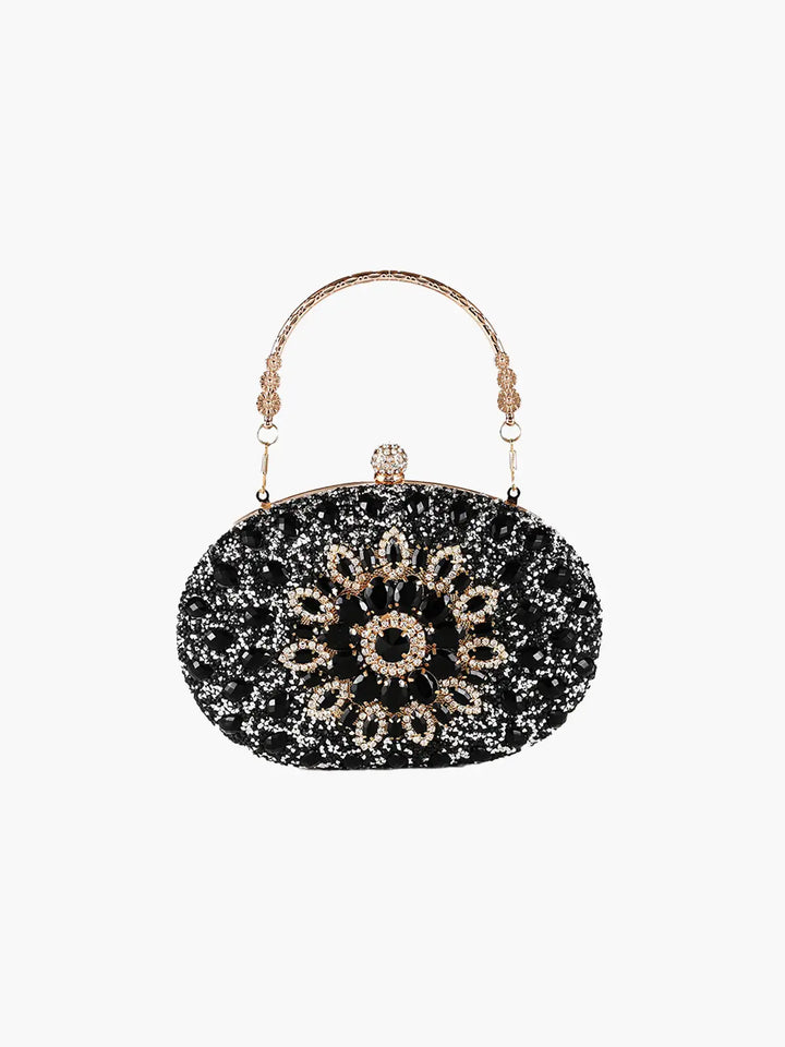 CALORA_ Glamorous Gemstone Clutch voor Avond Feesten en Speciale Gelegenheden