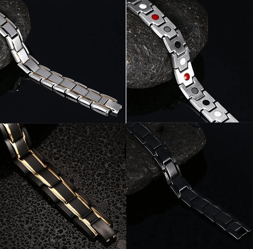 Gleamora | Magnetische Gezondheid Armband-Armbanden-Calora-Zwart-Goud-Calora
