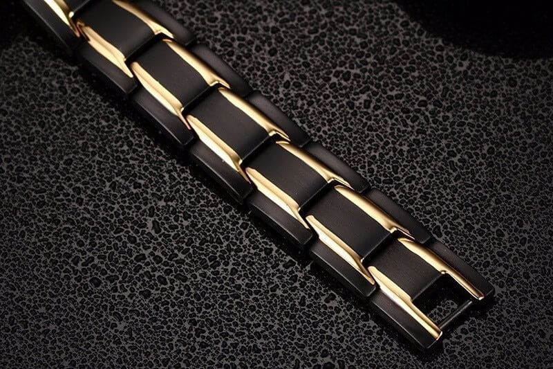 Gleamora | Magnetische Gezondheid Armband-Armbanden-Calora-Zwart-Goud-Calora