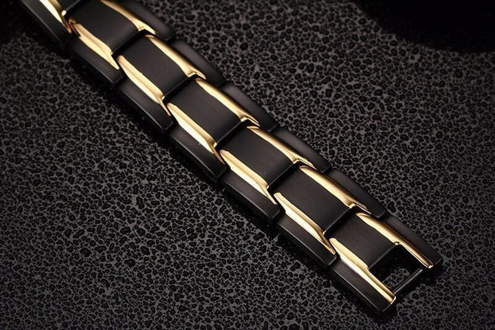 Gleamora | Magnetische Gezondheid Armband-Armbanden-Calora-Zwart-Goud-Calora