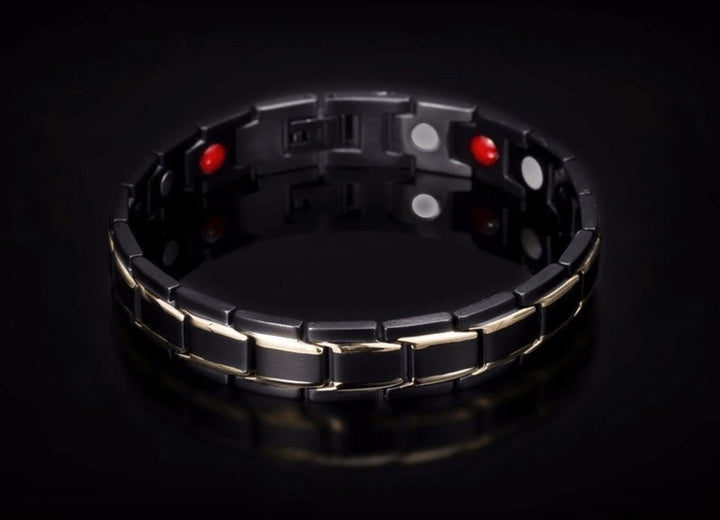 Gleamora | Magnetische Gezondheid Armband-Armbanden-Calora-Zwart-Goud-Calora