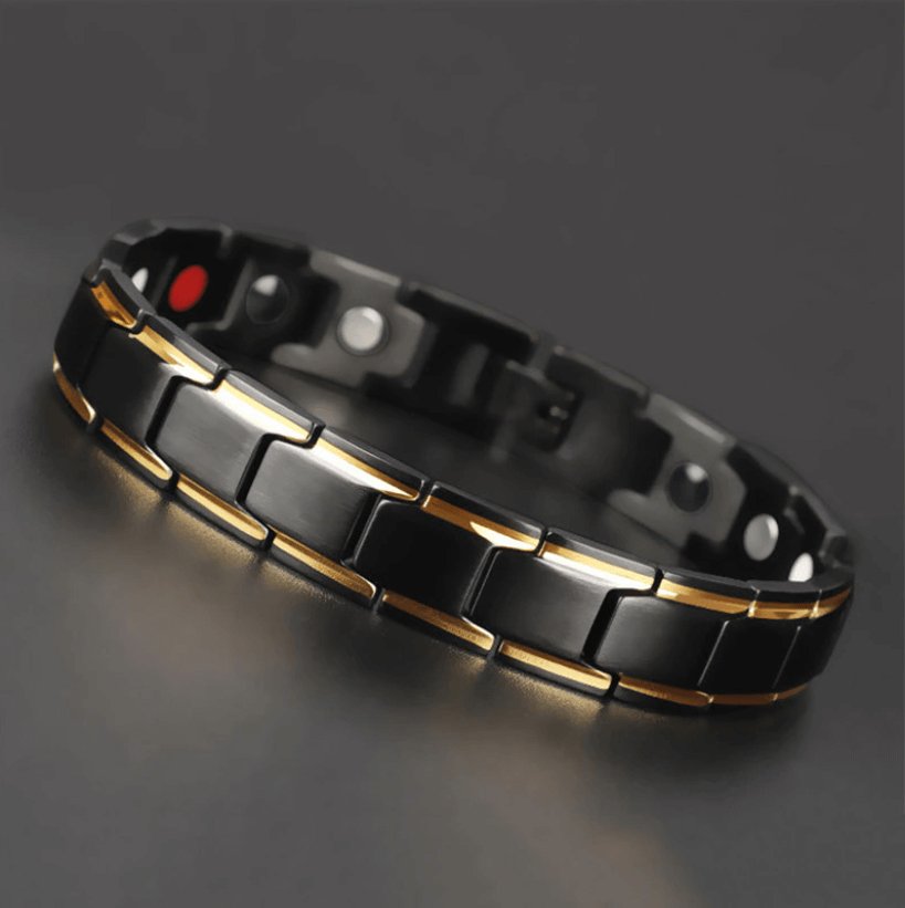 Gleamora | Magnetische Gezondheid Armband-Armbanden-Calora-Zwart-Goud-Calora