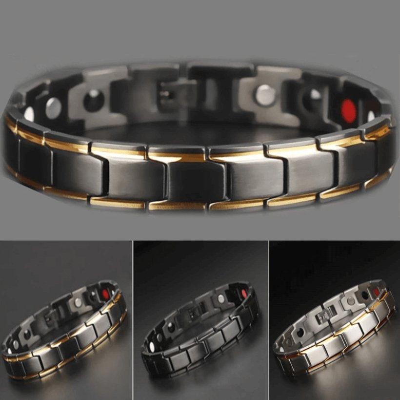 Gleamora | Magnetische Gezondheid Armband-Armbanden-Calora-Zwart-Goud-Calora