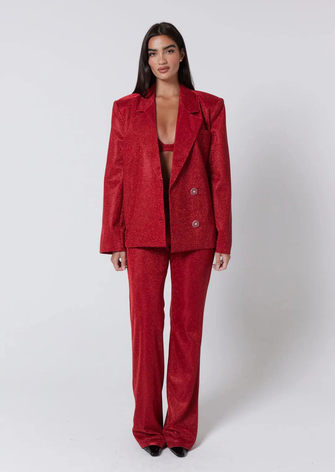 CALORA_ Glinsterend Feestpak voor Dames - Glitter Party-Suit