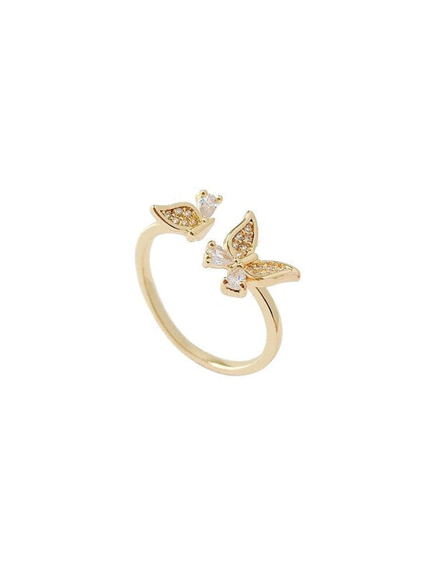 Gouden Vlinder Zircon Ring-Ringen-Calora-Calora