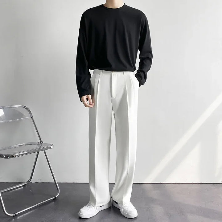 Graziano | Modieuze Rechte Pantalon Broek Heren-Pantalons-Calora-Donkergrijs-S (30)-Calora