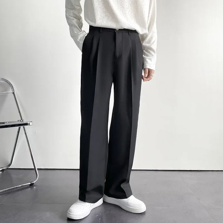 Graziano | Modieuze Rechte Pantalon Broek Heren-Pantalons-Calora-Zwart-S (30)-Calora