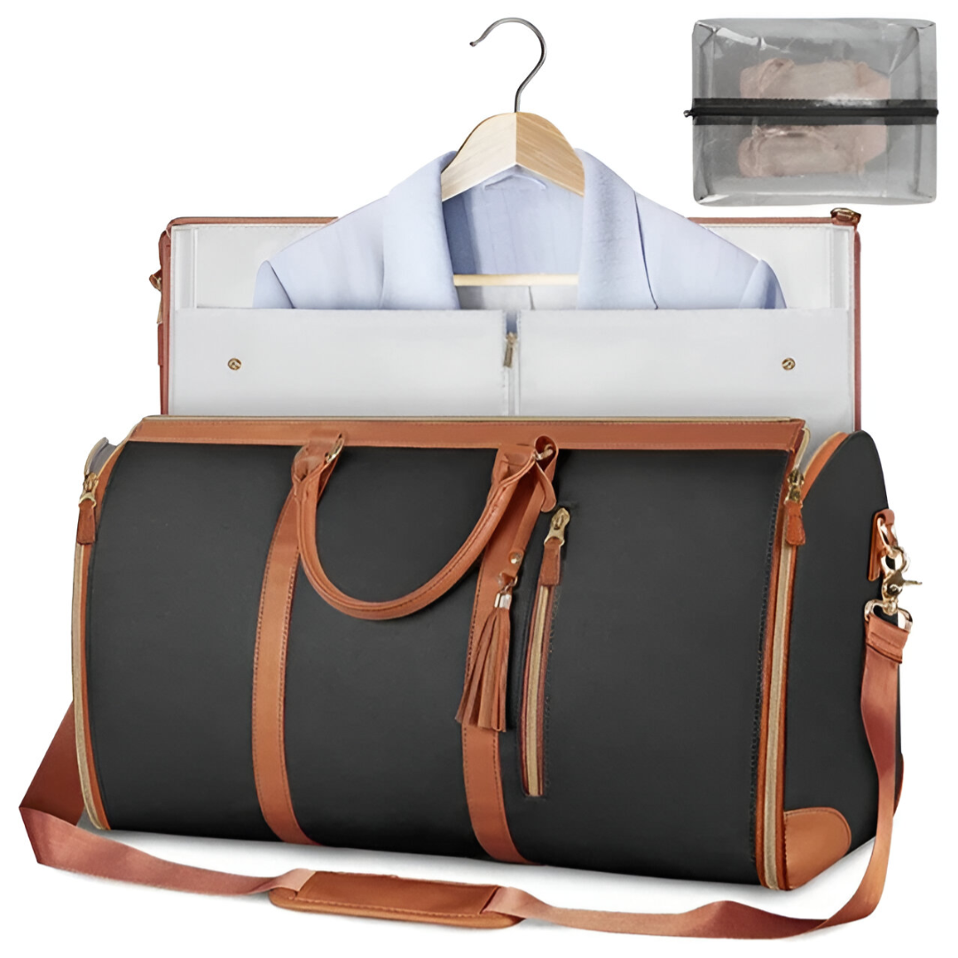 Grote Stevige Reistas voor kreukvrije kleding-Handtassen-Calora-Beige-Calora