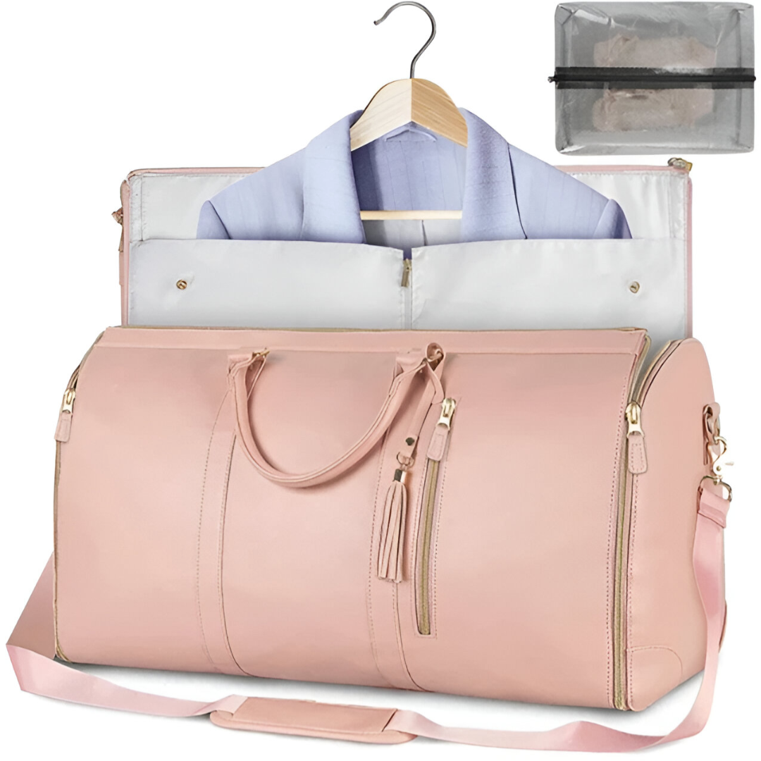 Grote Stevige Reistas voor kreukvrije kleding-Handtassen-Calora-Beige-Calora