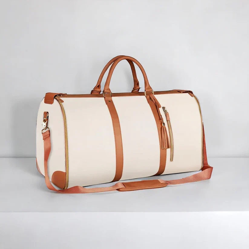 Grote Stevige Reistas voor kreukvrije kleding-Handtassen-Calora-Beige-Calora