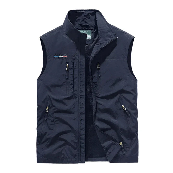 Guido | Multi-pocket Nylon Bodywarmer voor heren-Bodywarmers-Calora-Donkerblauw-M-Calora