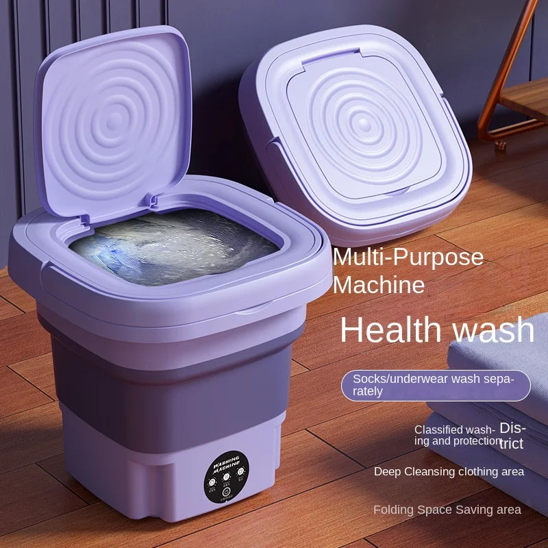 Hadro Max | Vouwbare Draagbare Mini Wasmachine voor Kleding, Sokken en Ondergoed-Elektronica/Gadgets-Calora-Groen-Calora