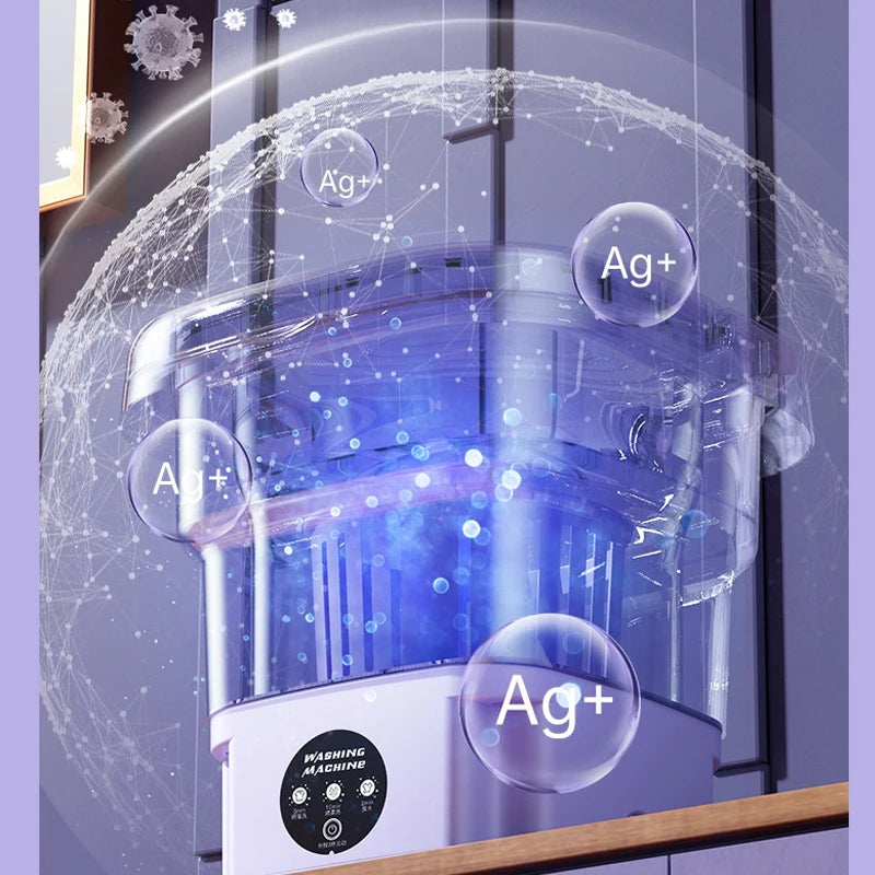 Hadro Max | Vouwbare Draagbare Mini Wasmachine voor Kleding, Sokken en Ondergoed-Elektronica/Gadgets-Calora-Groen-Calora