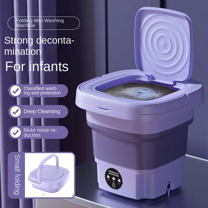 Hadro Max | Vouwbare Draagbare Mini Wasmachine voor Kleding, Sokken en Ondergoed-Elektronica/Gadgets-Calora-Groen-Calora