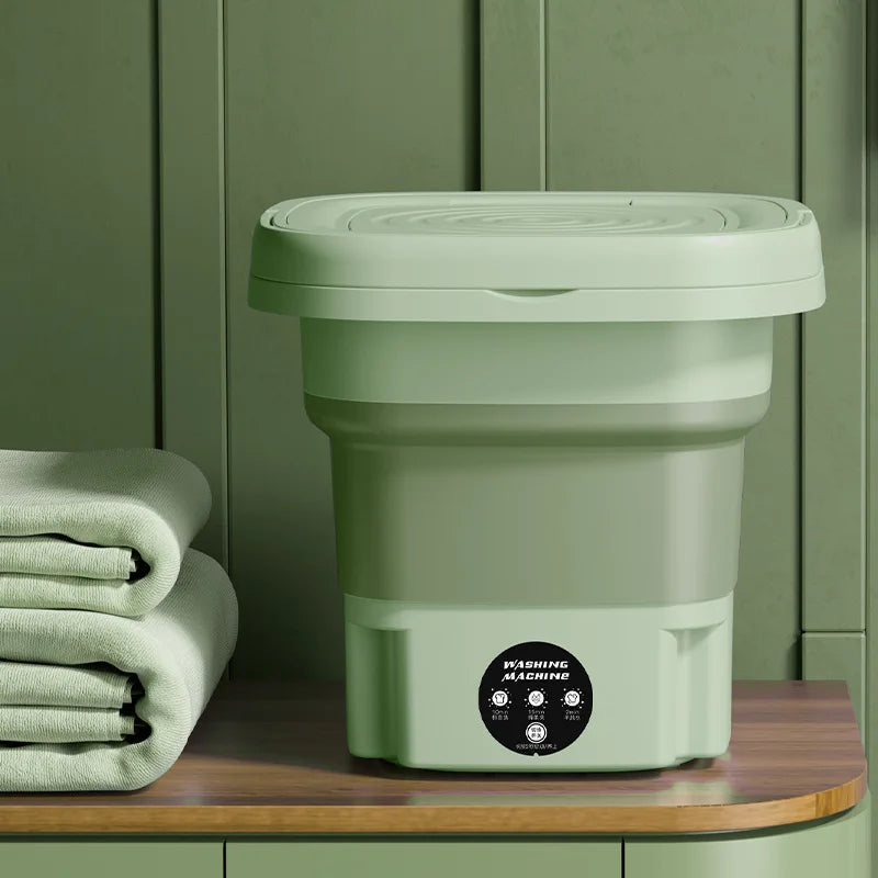 Hadro Max | Vouwbare Draagbare Mini Wasmachine voor Kleding, Sokken en Ondergoed-Elektronica/Gadgets-Calora-Groen-Calora