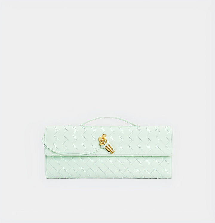 CALORA_ Handgeweven Leren Schoudertas voor Stijlvolle Crossbody Draagwijze