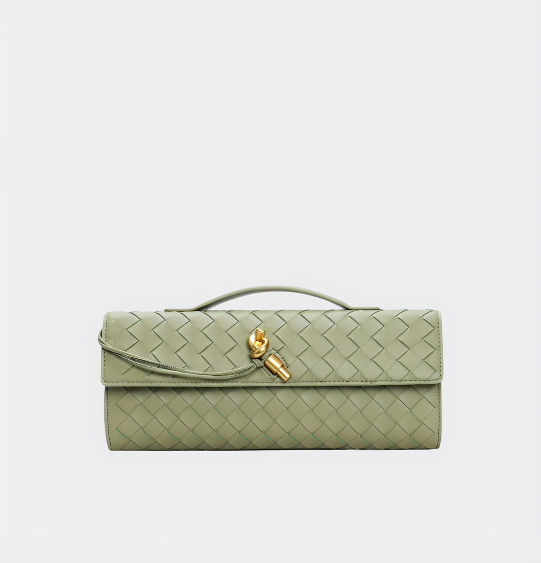 CALORA_ Handgeweven Leren Schoudertas voor Stijlvolle Crossbody Draagwijze