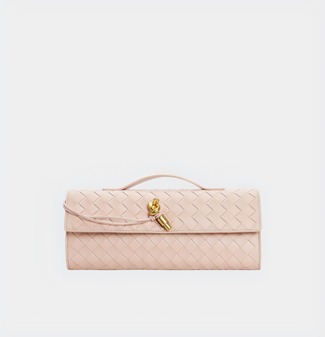 CALORA_ Handgeweven Leren Schoudertas voor Stijlvolle Crossbody Draagwijze