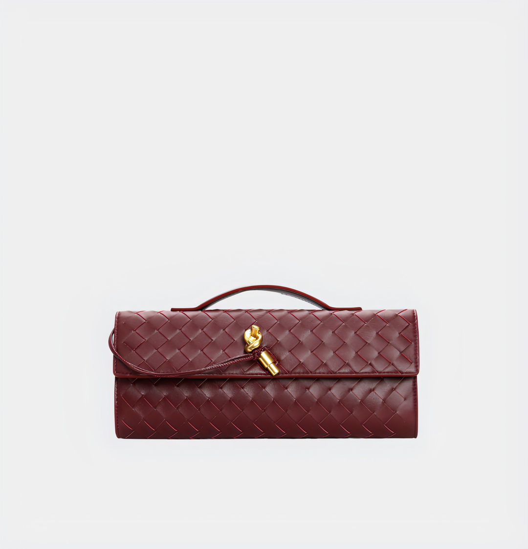 CALORA_ Handgeweven Leren Schoudertas voor Stijlvolle Crossbody Draagwijze