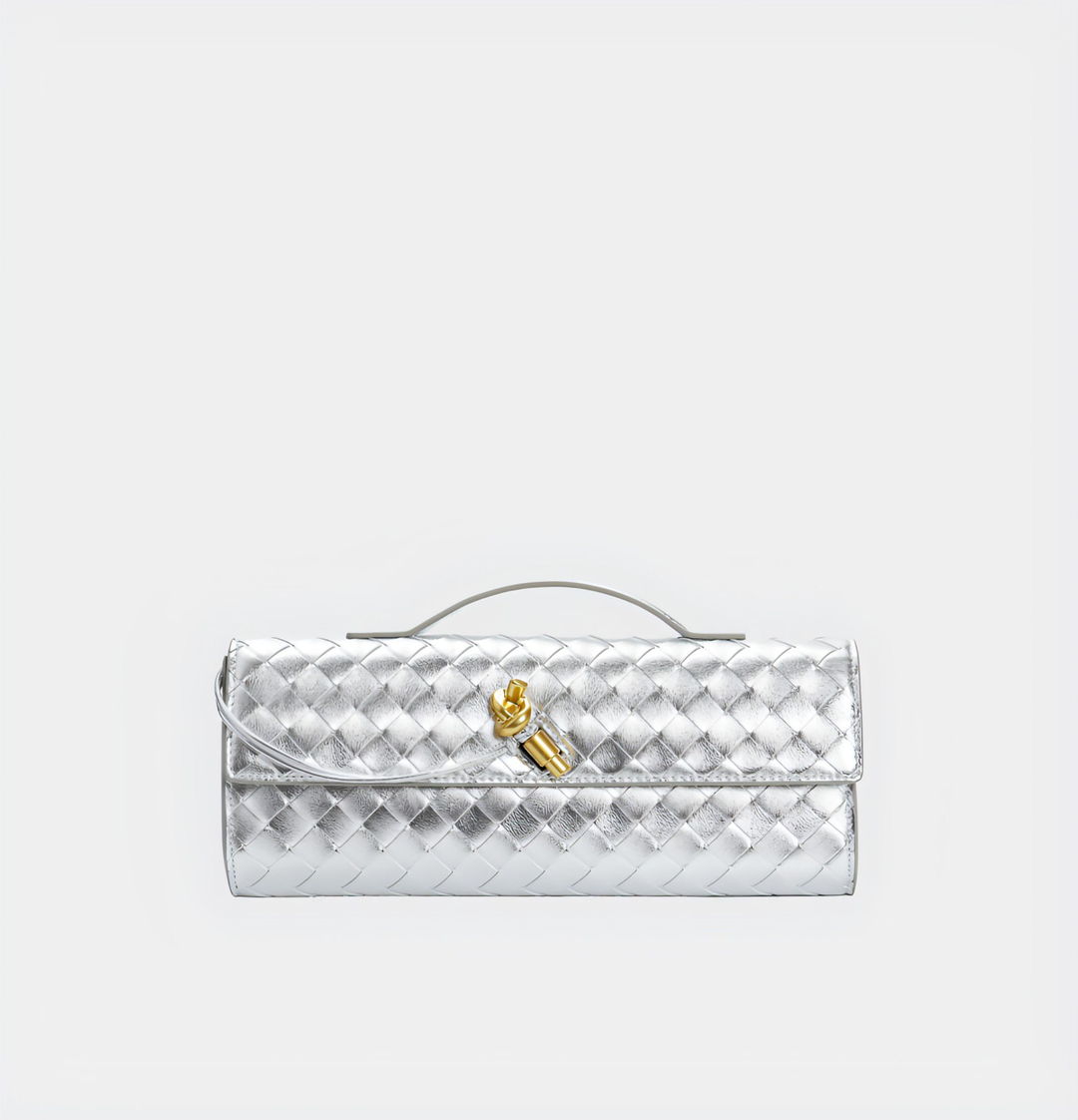 CALORA_ Handgeweven Leren Schoudertas voor Stijlvolle Crossbody Draagwijze