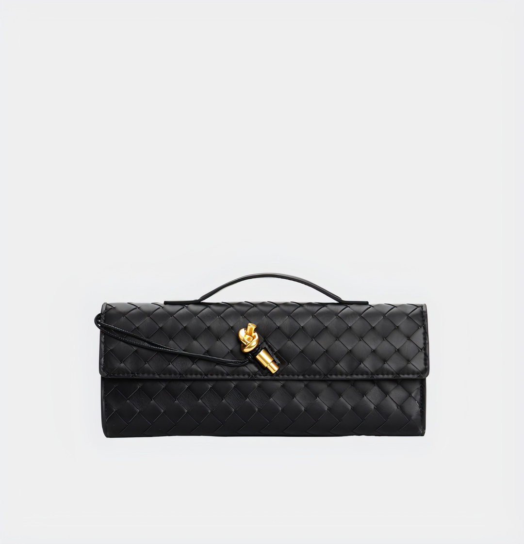 CALORA_ Handgeweven Leren Schoudertas voor Stijlvolle Crossbody Draagwijze