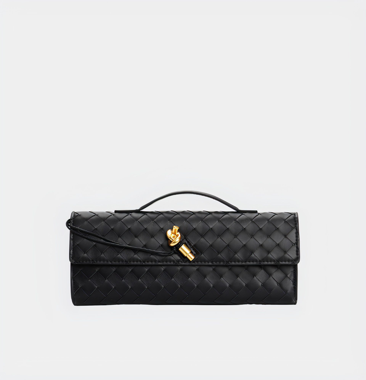 CALORA_ Handgeweven Leren Schoudertas voor Stijlvolle Crossbody Draagwijze