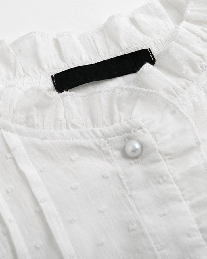 Hannah | Elegante Witte Kanten Blouse-Blouses-Calora-S-Calora