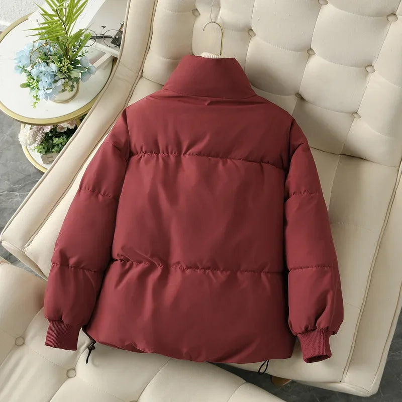 Hara | Dames herfst/winter pufferjas met opstaande kraag-Zomer Jassen-Calora-Blauw-S-Calora