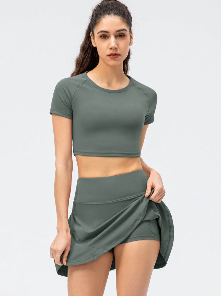 CALORA_ Hardloop- en Dansrok voor Fitness en Training met Nylon en Spandex