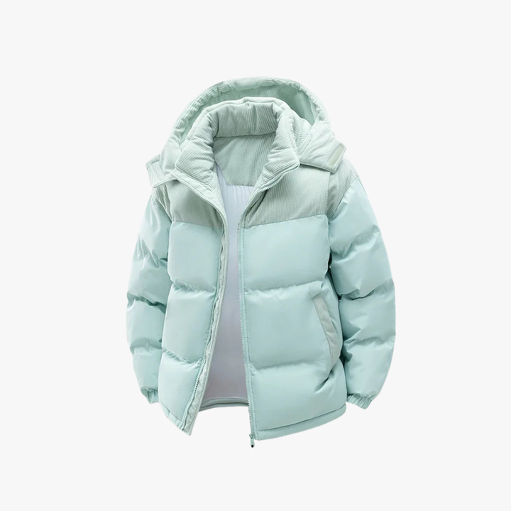 CALORA_ Hawken | Casual Puffer Jacket met Verstelbare Capuchon en Zakken