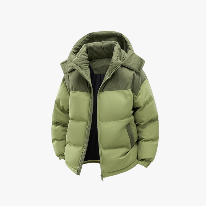 CALORA_ Hawken | Casual Puffer Jacket met Verstelbare Capuchon en Zakken