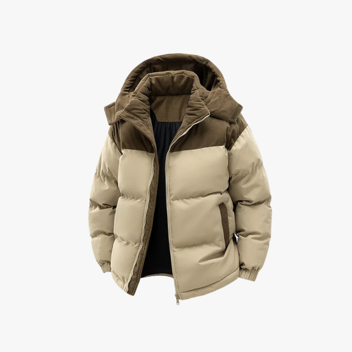 CALORA_ Hawken | Casual Puffer Jacket met Verstelbare Capuchon en Zakken