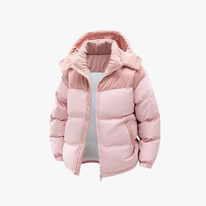 CALORA_ Hawken | Casual Puffer Jacket met Verstelbare Capuchon en Zakken
