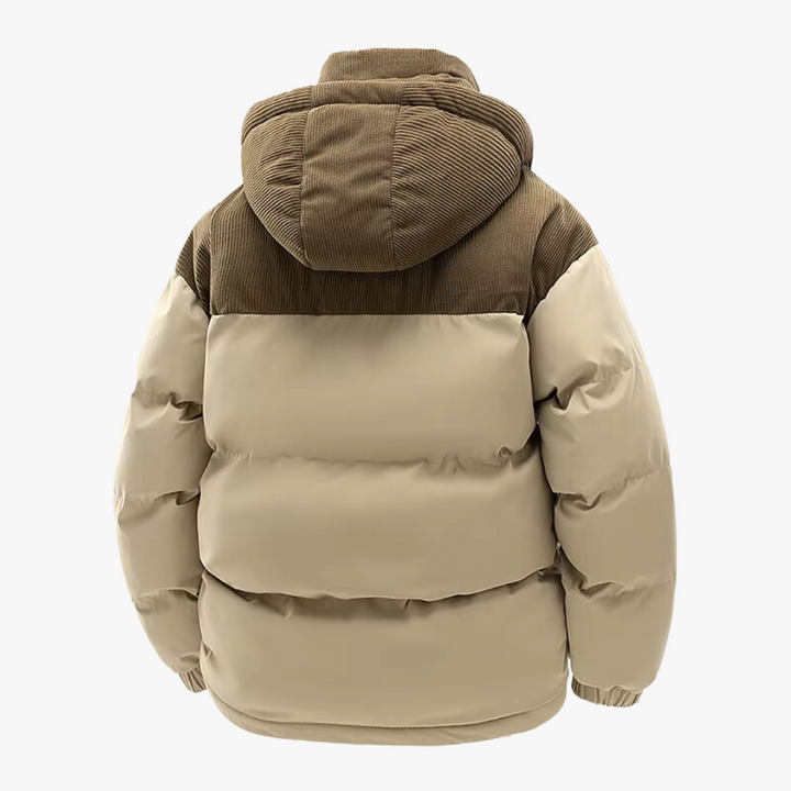 CALORA_ Hawken | Casual Puffer Jacket met Verstelbare Capuchon en Zakken