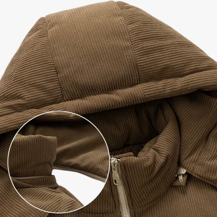 CALORA_ Hawken | Casual Puffer Jacket met Verstelbare Capuchon en Zakken