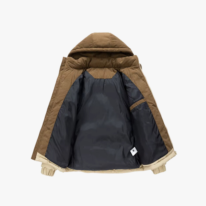 CALORA_ Hawken | Casual Puffer Jacket met Verstelbare Capuchon en Zakken