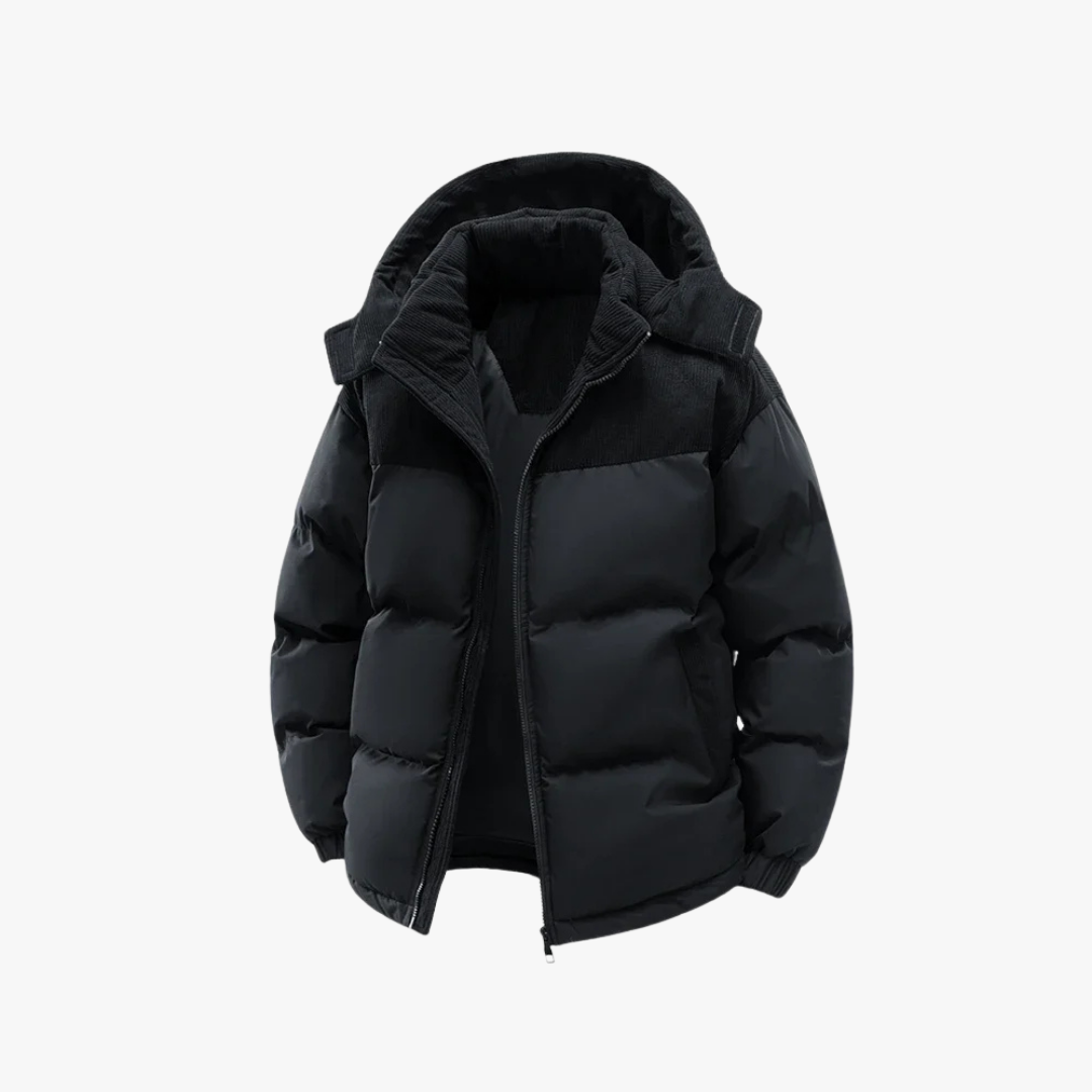 CALORA_ Hawken | Casual Puffer Jacket met Verstelbare Capuchon en Zakken